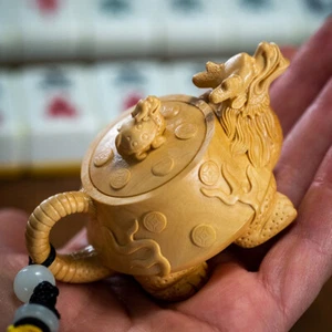 Huangyang Wood Carving Handle Handle Handle Play Handle Piece Hand Play Teapot - Picture 1 of 2