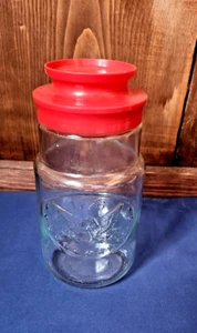 Maxwell House Coffee Jar 1776 Bicentennial Red Lid Eagle 7.5” Anchor Hocking VTG - Picture 1 of 3