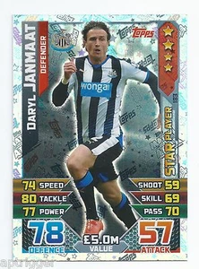 2015 / 2016 EPL Match Attax Star Player (183) Daryl JANMAAT Newcastle - Picture 1 of 1