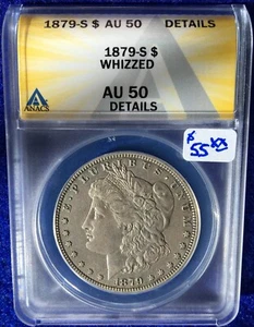 1879-S Morgan Silver Dollar AU-50 - Picture 1 of 2