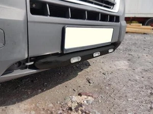 Black Black Grill Bar + LEDs To Fit Peugeot Boxer 2014+ Stainless Steel FrontBar - Picture 1 of 3