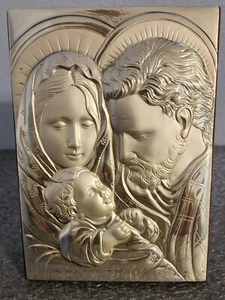 Heilige Familie mit Jesuskind 925 Silber Ikone stehend oder Wandbehang Kunst  - Bild 1 von 14