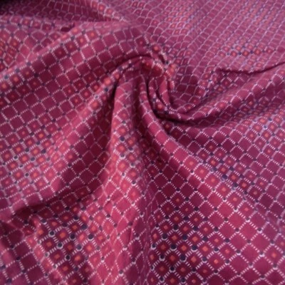 Vintage flannel cotton fabric Geometric pattern Quilting sewing and craft W 28" - Image 1 of 4