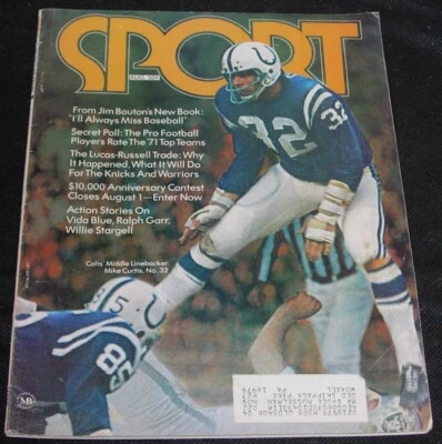 Sport Magazine,Aug,1971,Mike Curtis,Baltimore Colts,Jim Bouton - Image 1 of 3