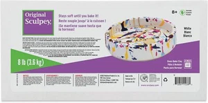 White Oven Bake Polymer Clay Non Toxic Flexible Crafting For Kids And Adults - Picture 1 of 11