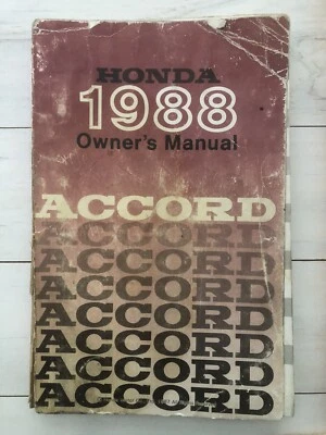 Honda Accord 1988 manual del propietario usado Foto 1 de 3
