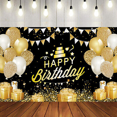 Happy Birthday Backdrop Banner Background Cloth Photo Props Party Decor Tool • 9.66£