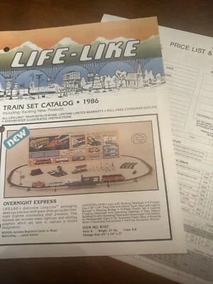 1986 LIFE-LIKE MODEL TRAIN SET DEALERS CATALOG AND PRICE LIST - Image 1 of 4