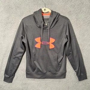 Under Armour Semi-Fitted Storm Embroidered Hoodie Women's Small Gray Pullover - Picture 1 of 8