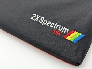 ZX SPECTRUM 48K   - dust cover- graphite grey- embroidered