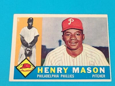 1960 Topps RC #331 Henry Mason Philadelphia Phillies BASEBALL Card J8 - Image 1 of 2
