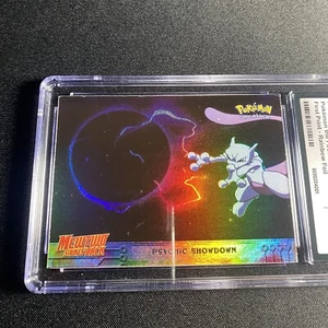 CGC 8,5 Topps Mewtwo Strikes Back: Psychic Showdown #33 Rainbow foil psa - Imagen 1 de 4