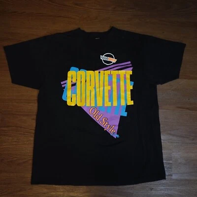 Vintage Corvette X Old Style Beer T-shirt Sz XL Royal First Class USA Made 1980s - Image 1 of 4