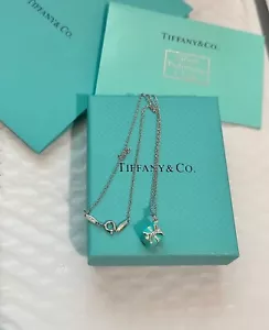 Tiffany & Co. Return to Tiffany Mini Box Pendant Necklace Silver925 W/Pouch - Picture 1 of 3