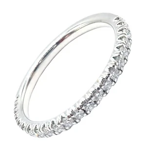 Authentic! Cartier Etincelle Platinum Diamond Band Ring Size 53 US 6 1/4 - Picture 1 of 10