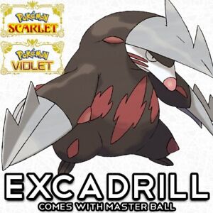 Non-Shiny Excadrill Lv. 100 Jolly Nature Sand Rush Pokemon Scarlet Violet SV