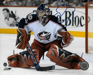 Autographed Columbus Blue Jackets Goalie Pascal Leclaire 8x10 Photo #2 Original - Picture 1 of 2