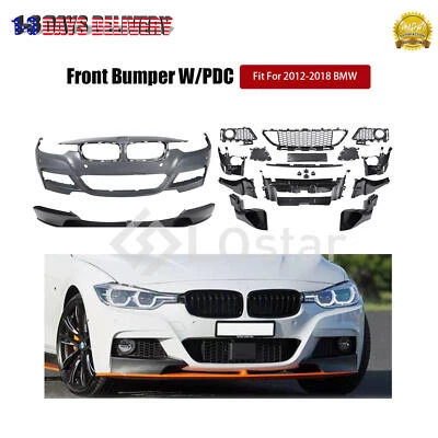 Complete Bumper Kit With PDC For 2012-2018 BMW F30 F35 3 Series & M-Sport Style - Изображение 1 из 4