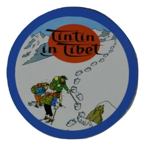 Tintin in Tibet Round Magnet - 7.3 cm Diameter - Picture 1 of 2