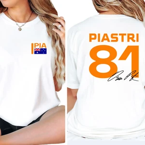 Formula one Fan T-Shirt - Oscar Piastri -Mclaren - F1 Front and Back - F1 Fan - Picture 1 of 6