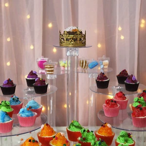 8 Tiers ACRYLIC Clear CAKE STAND Wedding Birthday Cupcake Display Cake Tower - Picture 1 of 6