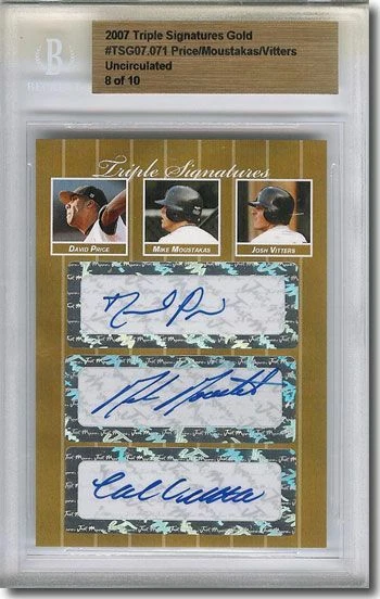 DAVID PRICE * MIKE MOUSTAKAS * Josh Vitters * Autograph Rookie Auto BGS #/10 - Image 1 of 1