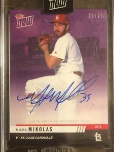2019 Topps Now #OD-375C Miles Mikolas St. Louis Cardinals AUTO AUTOGRAPH 16/25 - Picture 1 of 2