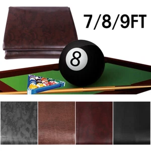Heavy Duty Leatherette Billiard Pool Table Cover Dust Waterproof Fitted 7'/8'/9' - Picture 1 of 23