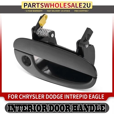 Front RH Black Exterior Door Handle w/Keyhole for Chrysler Dodge Intrepid Eagle - Image 1 of 4