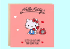 Cute Hello Kitty Valentines Day Kawaii Greeting Card Kawaii - Valentine Card