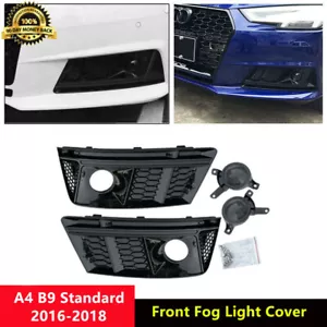 Cubierta de luz antiniebla negra A4 B9 parrilla inferior para Audi A4 B9 estándar 2016-18 ACC falso - Imagen 1 de 10