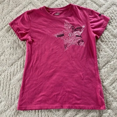 Camiseta feminina PUMA XL rosa suporte forte usada - Imagem 1 de 4