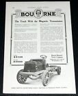 1916 OLD MAGAZINE PRINT AD, BOURNE, THE TRUCK WITH THE MAGNETIC TRANSMISION!