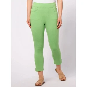 Belle by Kim Gravel Reg Coastal Crop Perfect Ponte Pants Womens Size 2P Petite - Picture 1 of 14