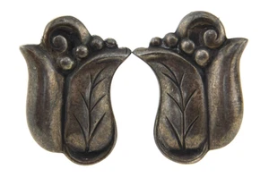 Pendientes de colección La Paglia de plata de ley 925 145 con flores de tulipán atornilladas - Imagen 1 de 6