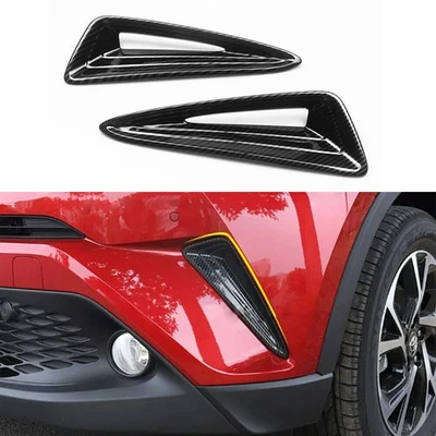 Cubierta de parachoques delantero de fibra de carbono para Toyota C-HR CHR 2016-2019 Foto 1 de 4