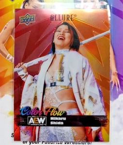 Hikaru Shida 2024 Upper Deck All Elite Wrestling Allure Red Orange Color Flow - Picture 1 of 1