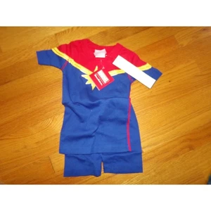 Hanna Andersson Marvel Captain Marvel pajamas 4 NWT $44 Adorable Organic cotton - Picture 1 of 3