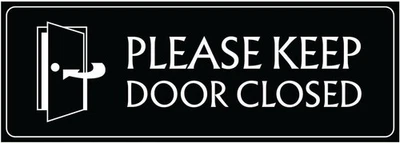 StickerJet Please Keep Door Closed Sticker 9''x3'' Pack of 2 - Vinyl, Waterproof - Image 1 of 4