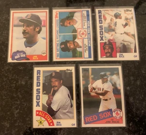 JIM RICE CARD LOT (ALL TOPPS).............5 DIFFERENT - Picture 1 of 2