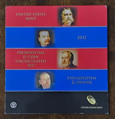 2012-P/D $1 Presidential Coin Uncirculated Set Arthur Cleveland - Image 1 of 4
