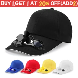 Summer Outdoor Solar Sun Power Hat Cap Cooling Cool Fan Golf Beach Picnic Sport - Picture 1 of 12