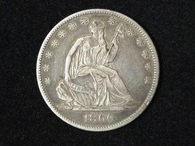 1860-O Liberty Seated Silver Half Dollar Extremely Fine+ 41108 - Image 1 of 2