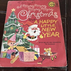 Mitch Miller Sandpipers Merry Merry Xmas Happy Little New Year Yellow 78 Golden - Picture 1 of 5