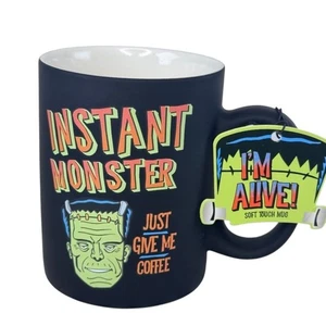 Frankenstein Halloween Coffee Mug Instant Monster Just Give Me Coffee - Picture 1 of 2