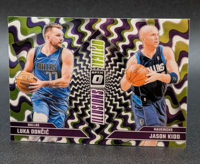 Donruss Optic Optical Illusions #1 2024-25 Luka Doncic/Jason Kidd Mavericks Foto 1 de 2