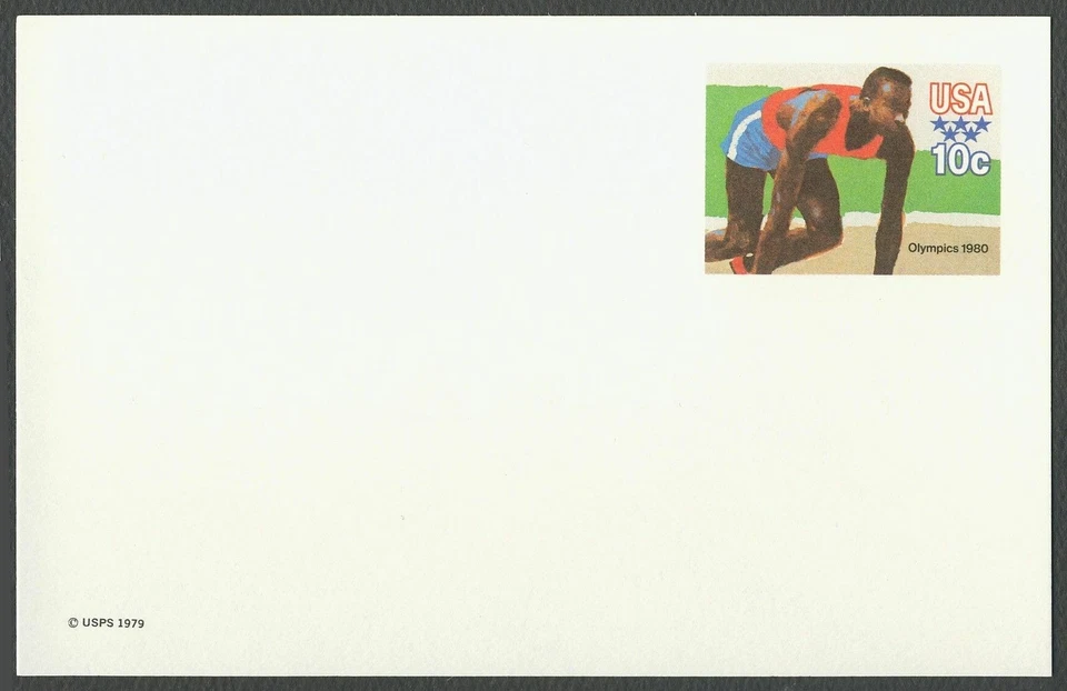 US #UX80 Unused 1979 Sprinter Olympic Games Moscow - Image 1 of 1