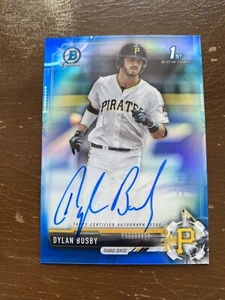 Dylan Busby Signed 2017 Bowman Chrome Blue Refractor /150 Pirates #CDA-DB Auto - Picture 1 of 2