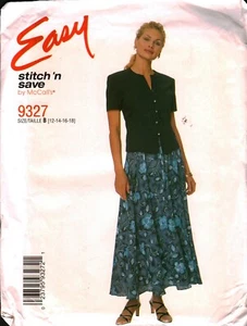 9327 Vintage McCalls SEWING Pattern Misses Top Bias Pull on Skirt OOP UNCUT FF - Picture 1 of 2