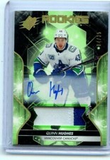  2019-20 SPx Material Autographs Premium #51 Quinn Hughes 4/35
